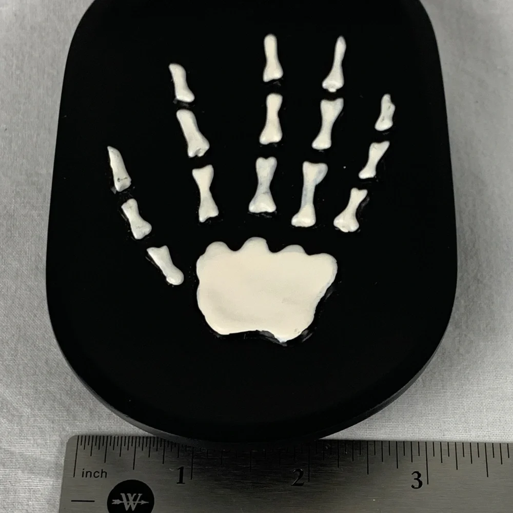 Skeleton Hand Soap Dish Black and White Home Decor Holiday